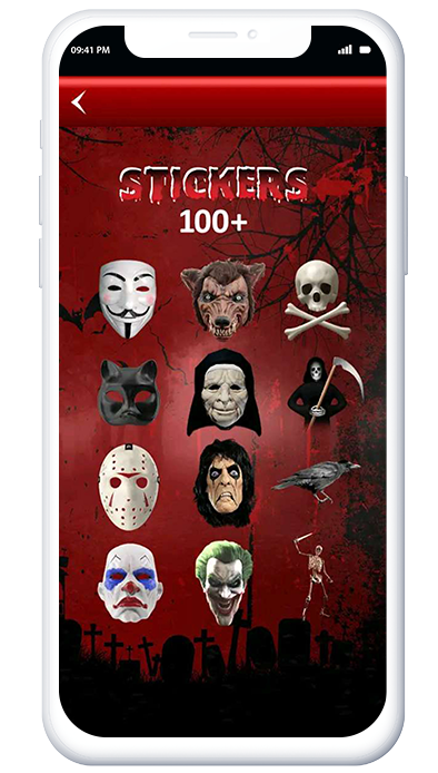 GhostLens Photo Editor Clone App - Stickers