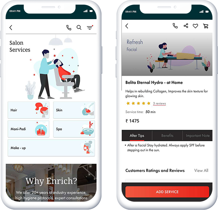 Beauty Salon Clone App-Service Salon
