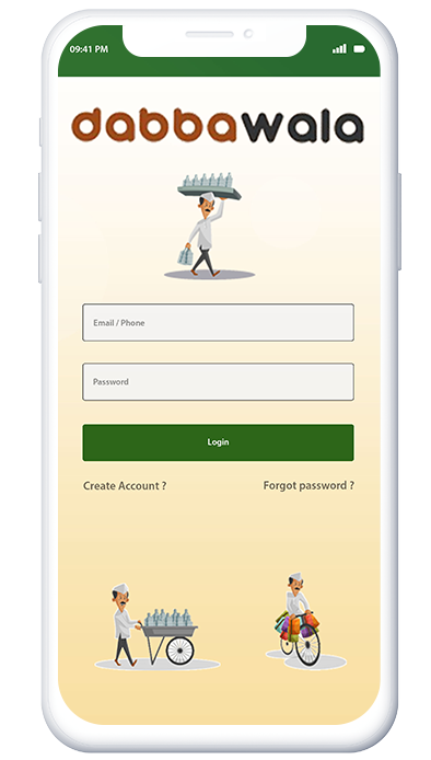 Dabbawala Tifin Clone App - login