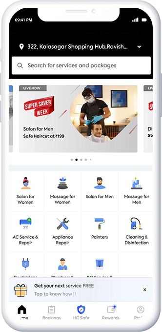 UrbanClap Home Services Clone App - Home