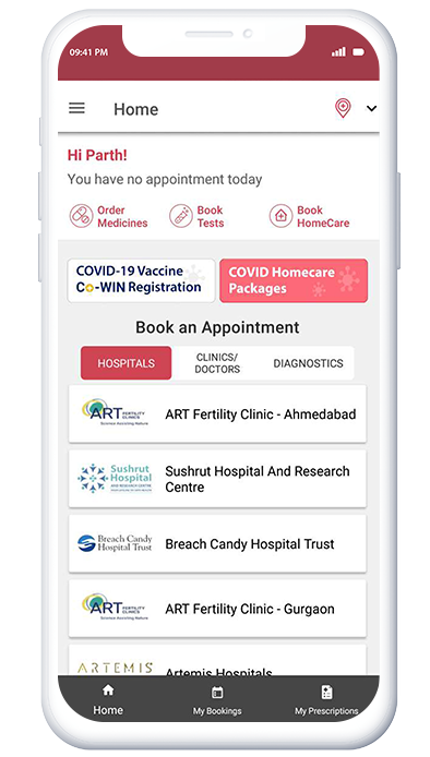 Healthcare Clone App - Home