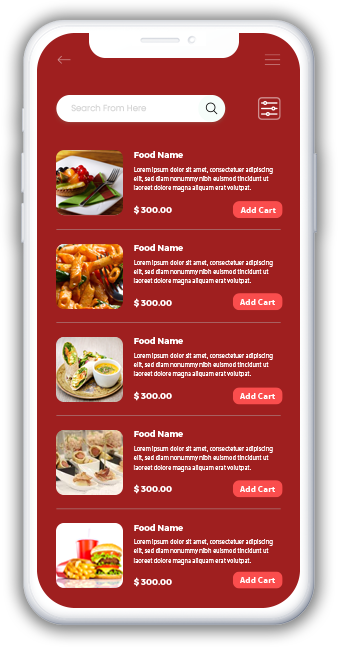 zomato food ordering delivery clone app - menu