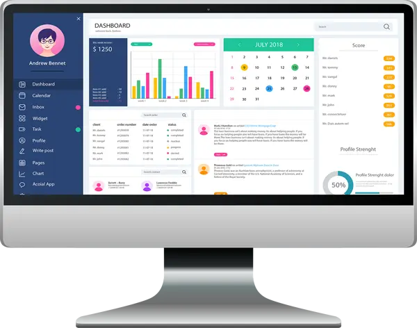 healthcare app dashboard