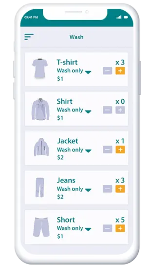 bubbleWash laundry clone app wash price